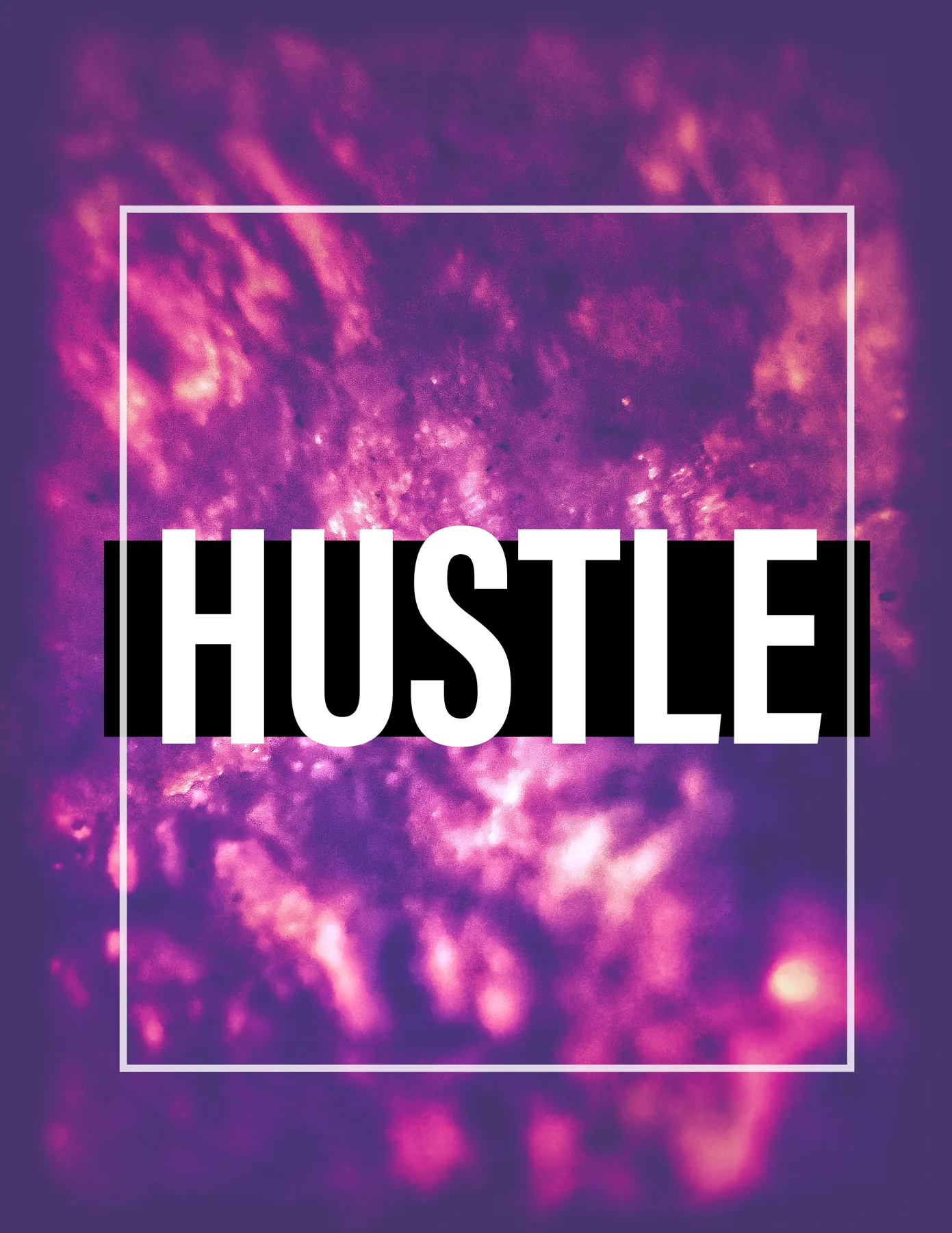 Clothing door: the HUSTLE graphic