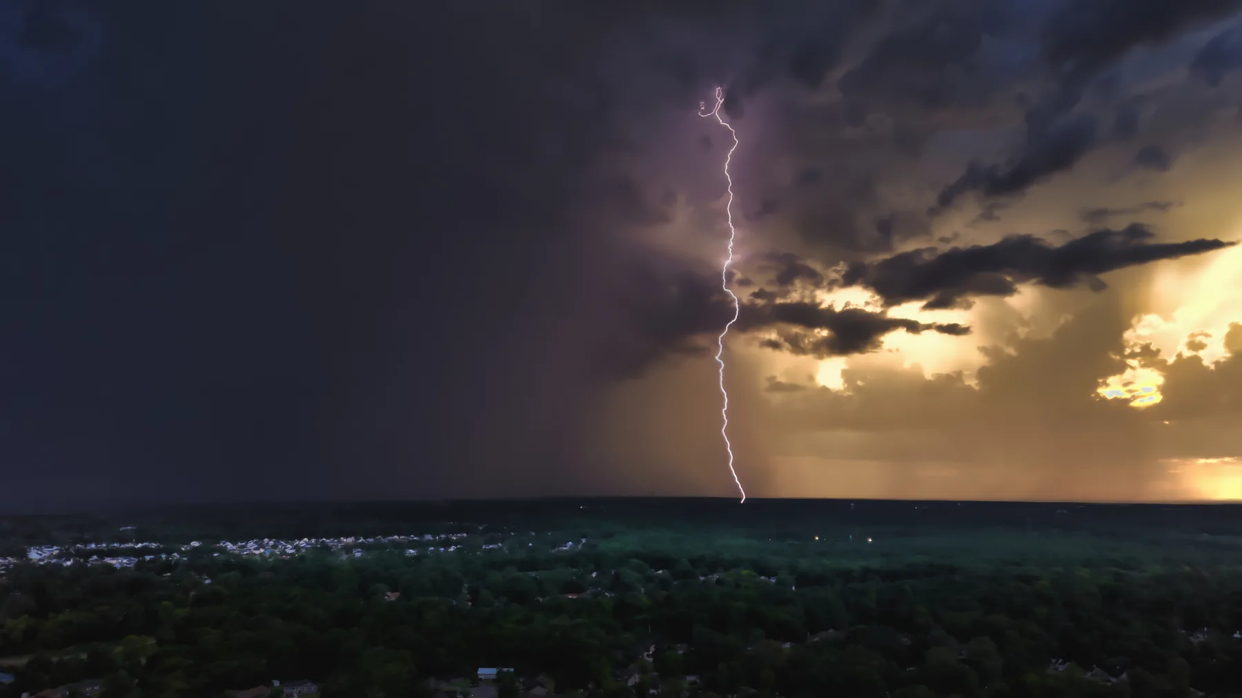 One bolt over an open field